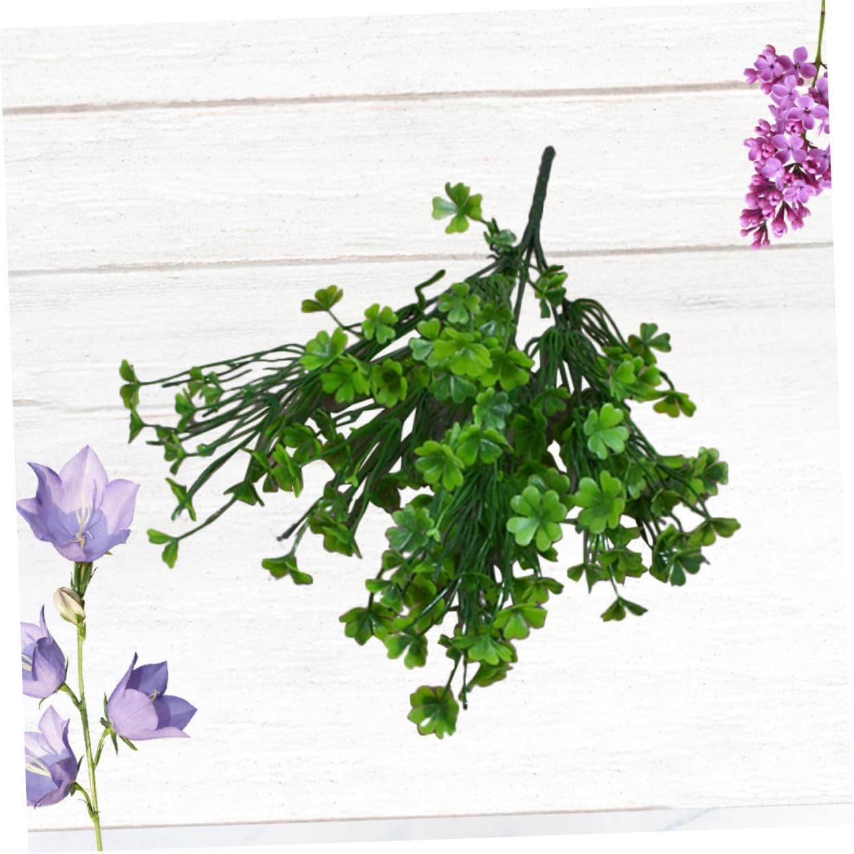 5 Pcs Artificial Shamrock Plants Four Leaf Decor
