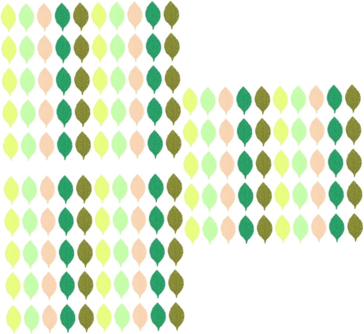 900 Pcs Artificial Green Leaves for Hair Ties and Crafts