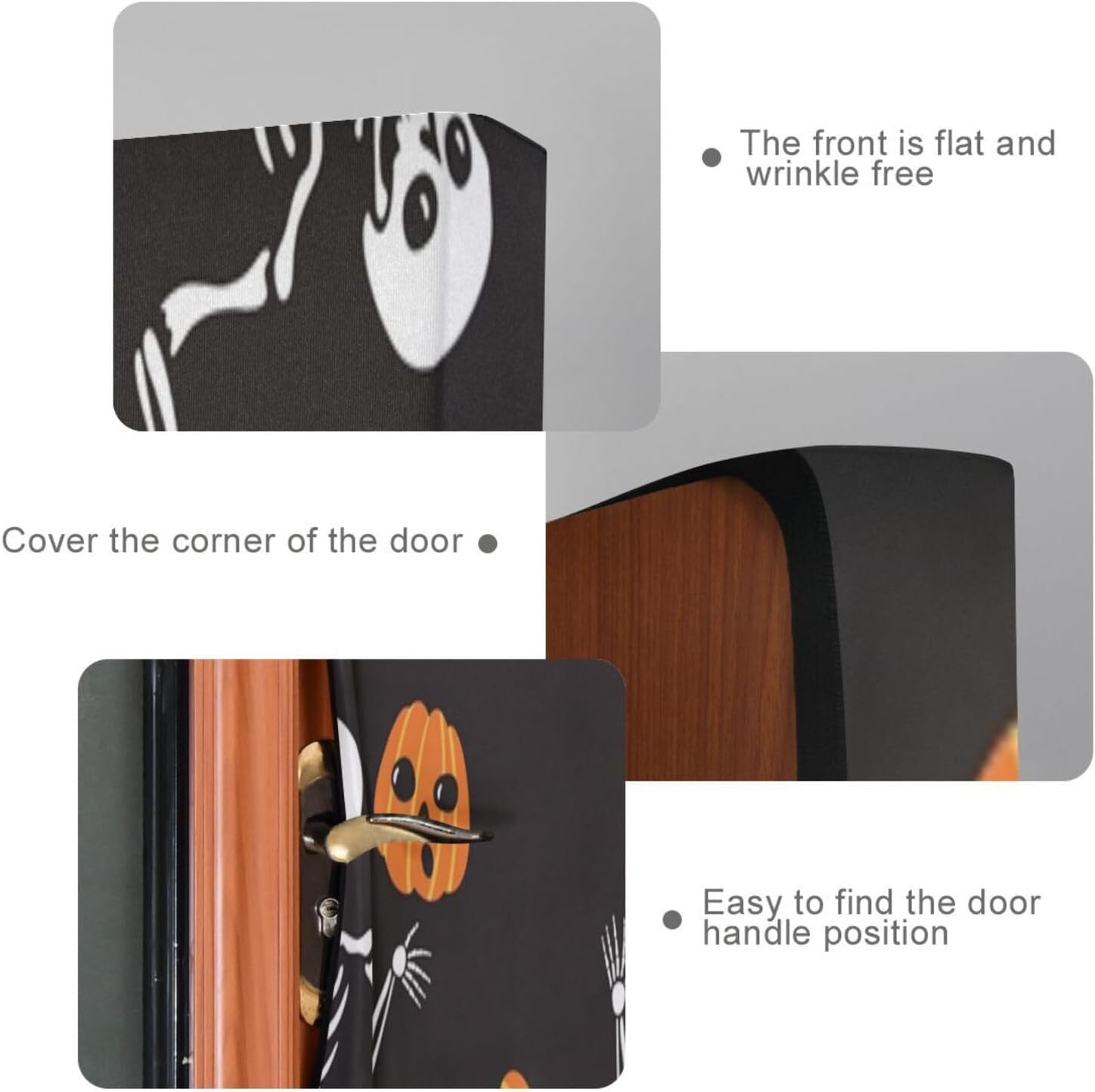 Susiyo Halloween Skeletons Pumpkins Door Cover 32x79 Inch