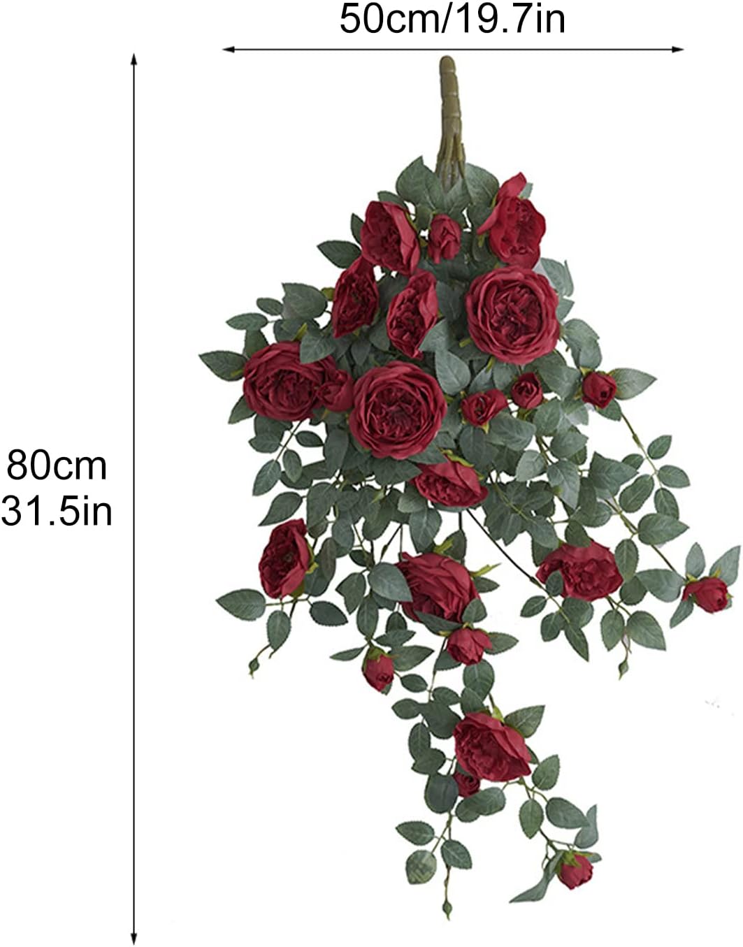 2Pack Artificial Rose Vines for Hanging Baskets and Decor