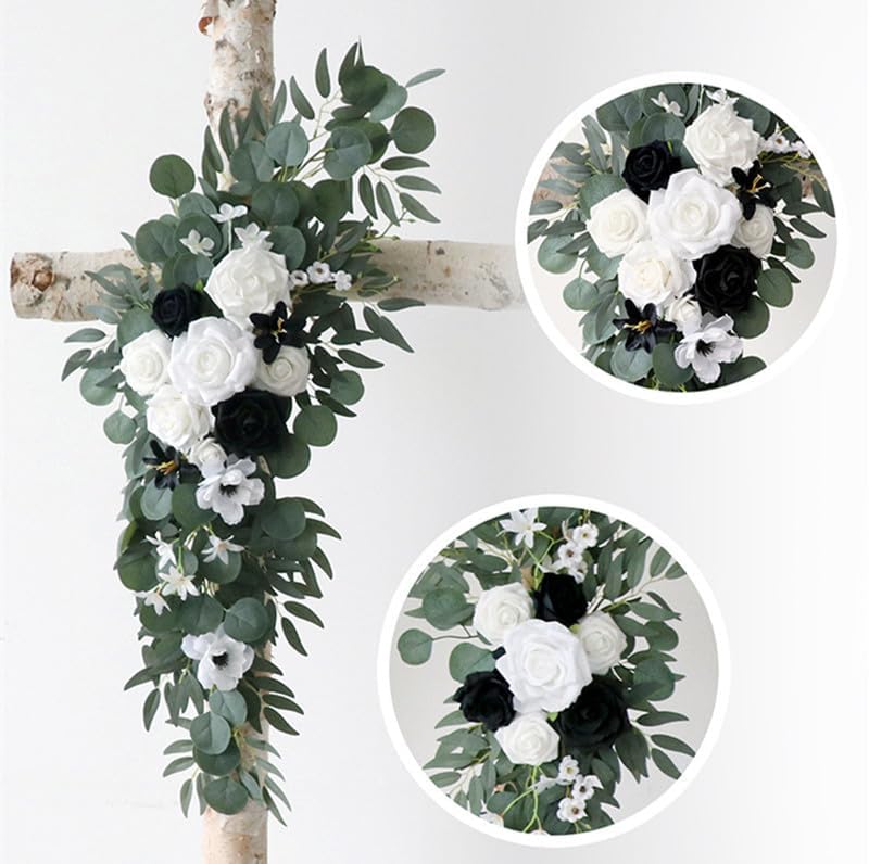 S_SSOY 2 Pack Wedding Arch Flowers Swag
