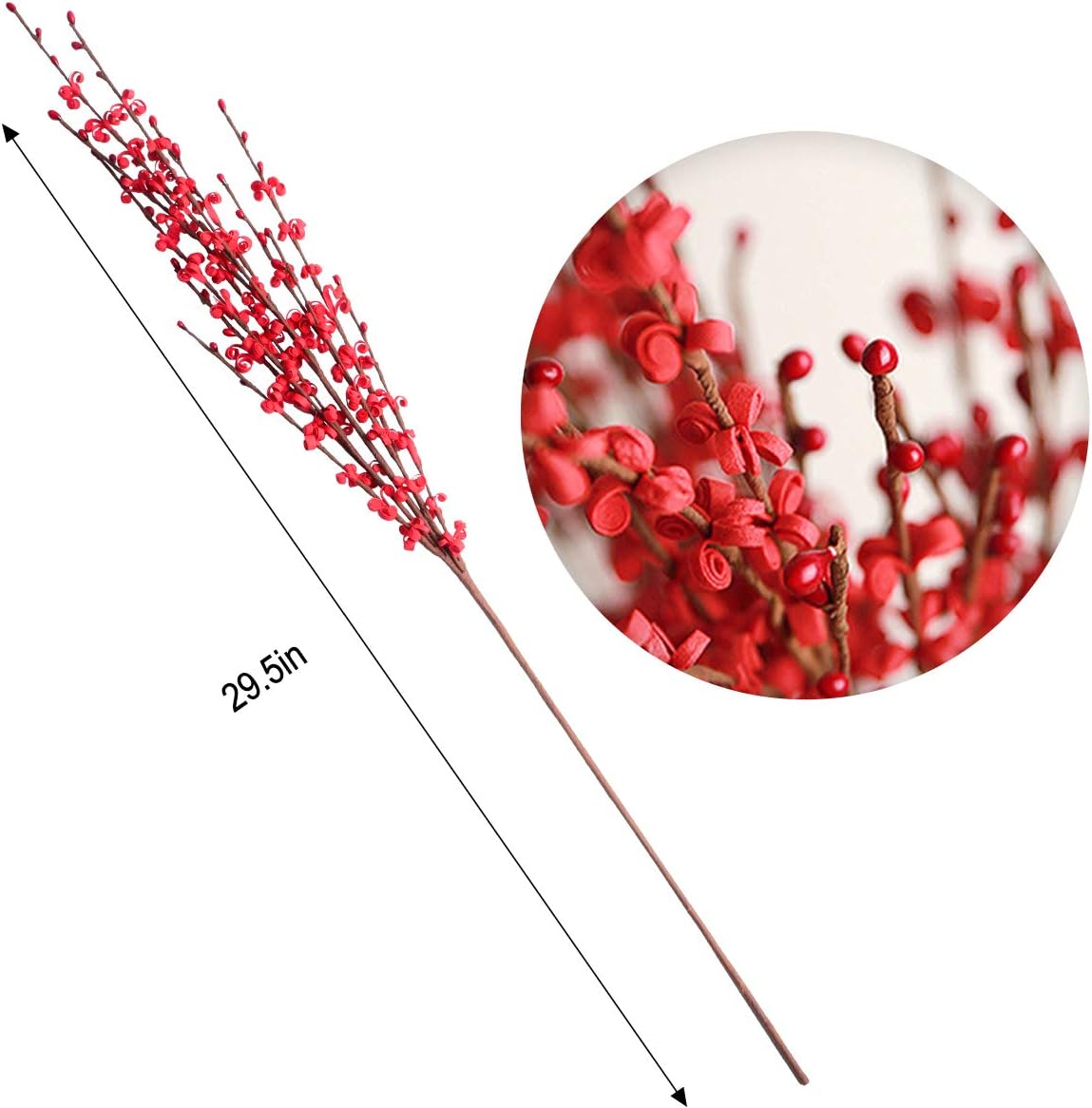 Yinhua 10 Pcs 295 Inch Red Artificial Jasmine Flowers