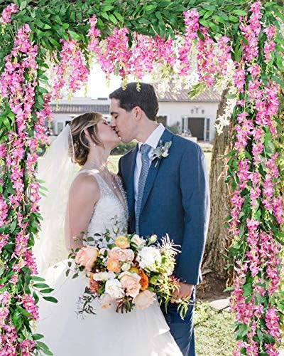 DearHouse 2Pcs 6Ft Artificial Wisteria Garland