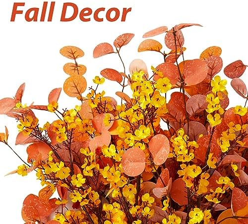 Annas Whimsy 8 Pcs Artificial Fall Plants and Flowers