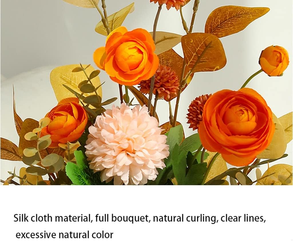 Fake Flowers Artificial Flowers with Vase for Home Decor