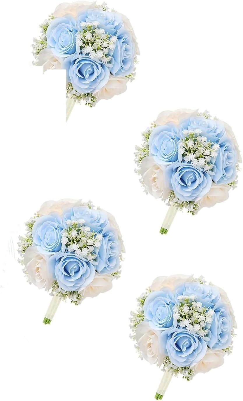 Exotic Dried Flower Bouquet 7 Inch Bridesmaid Bouquets 4PCS