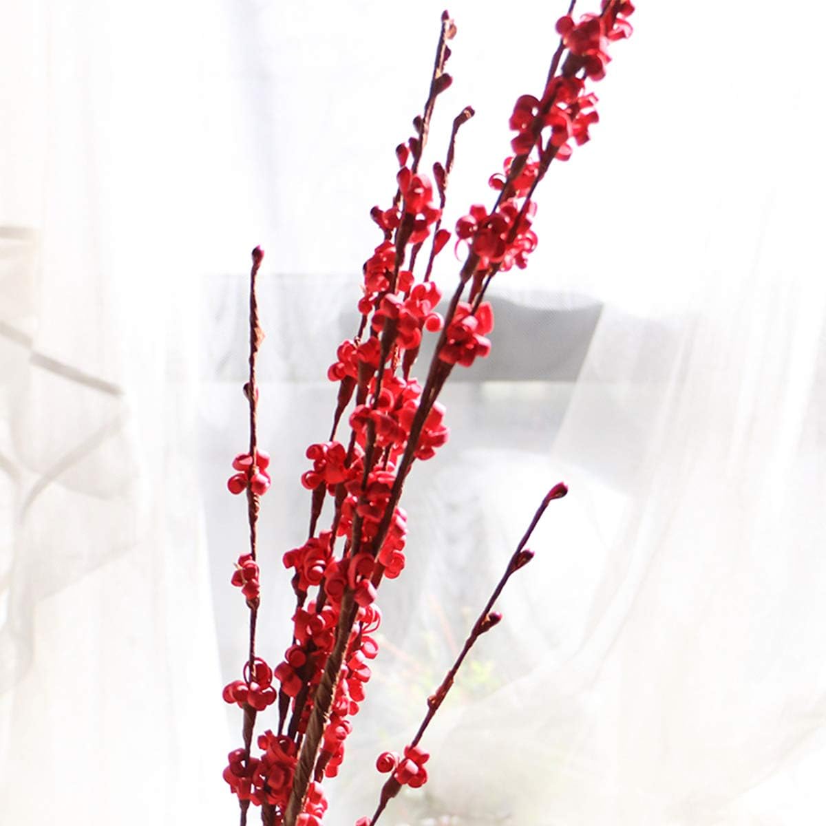 Yinhua 10 Pcs 295 Inch Red Artificial Jasmine Flowers