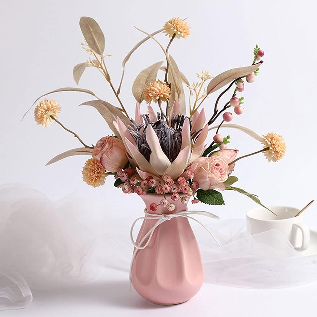 Artificial Flowers Ceramic Vase Decor for Home Living Room