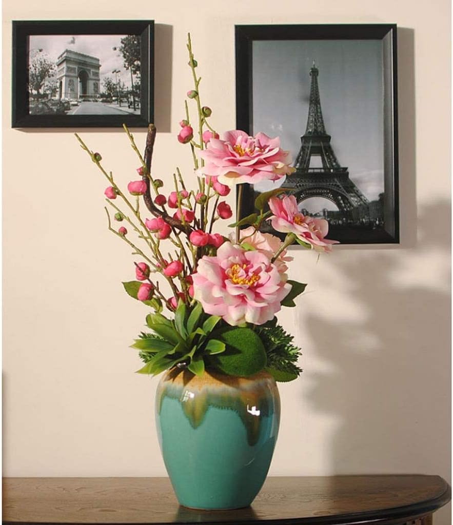 Luxurious Artificial Flowers in Ceramic Vase