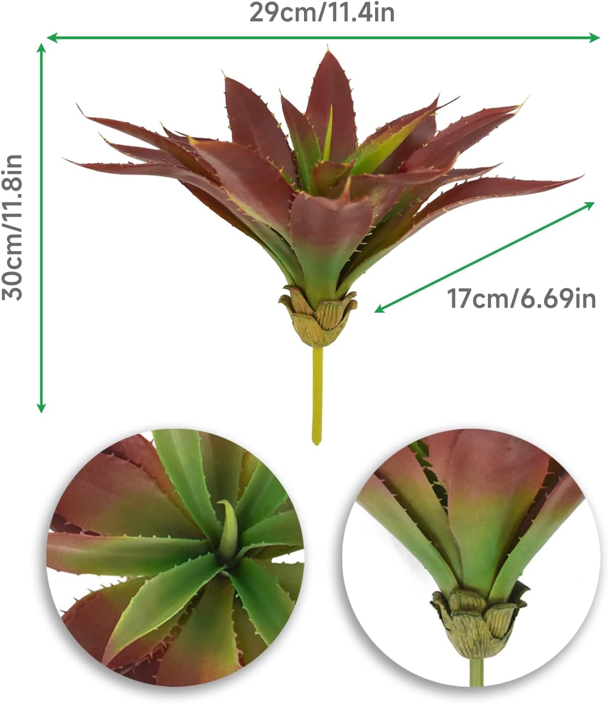 UVKDEENK Artificial Plant 2 Pack Red