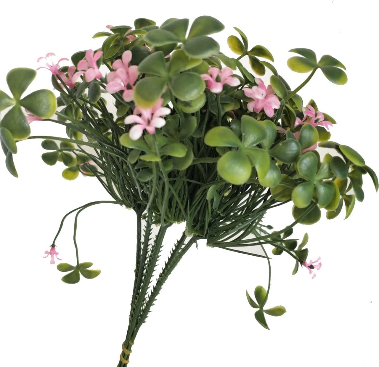 Artificial Clover Bushes 3PCS Pink Home Decor