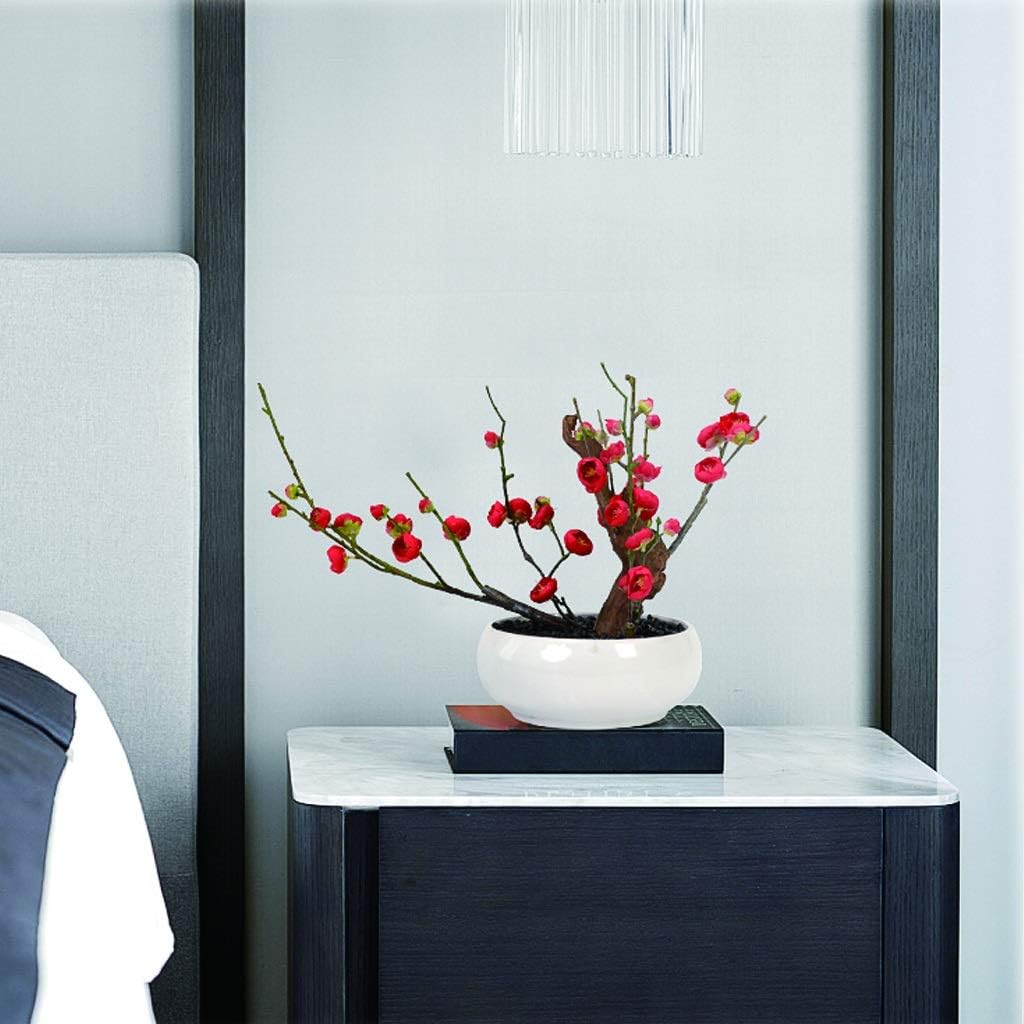 LMJYU Artificial Plum Blossoms 3PCS Vivid Bloom Simplicity Bonsai Display