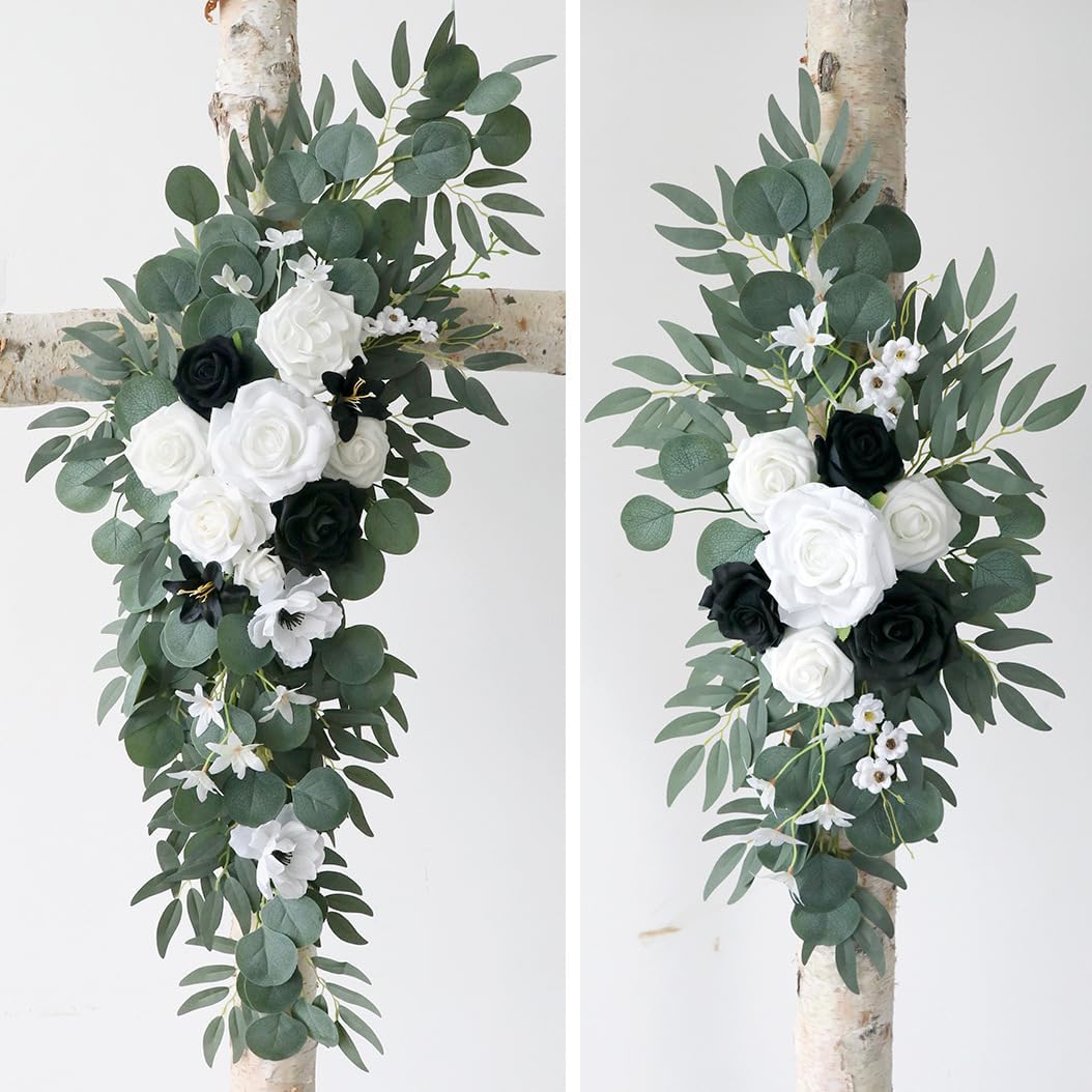 S_SSOY 2 Pack Wedding Arch Flowers Swag