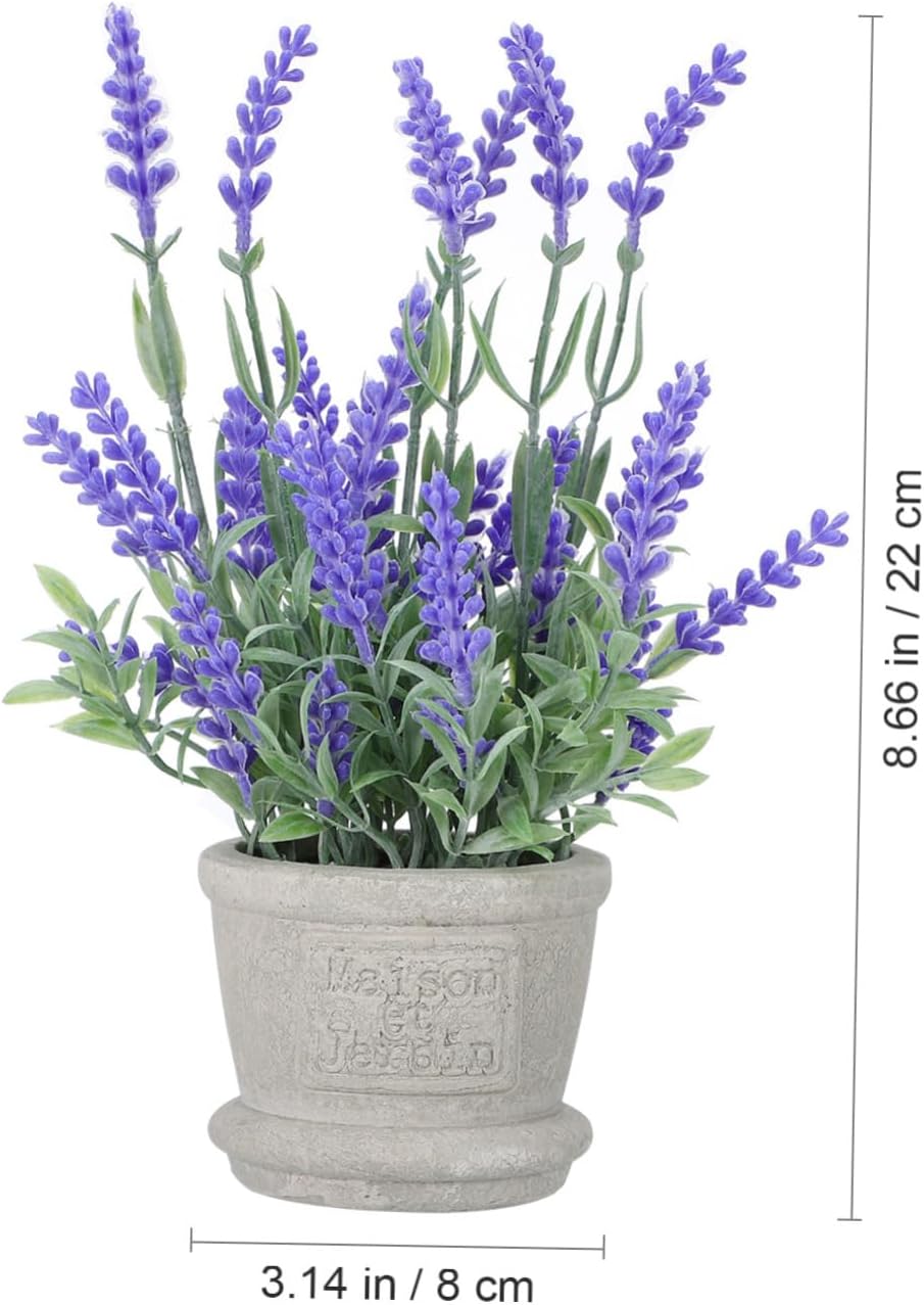 Artificial Lavender Potted Plant for Home Office Decor