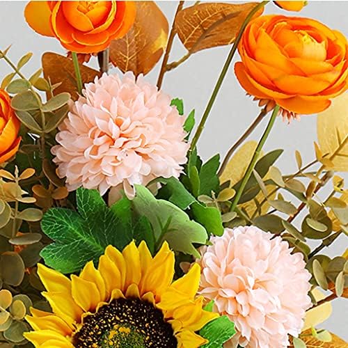 Fake Flowers Artificial Flowers with Vase for Home Decor