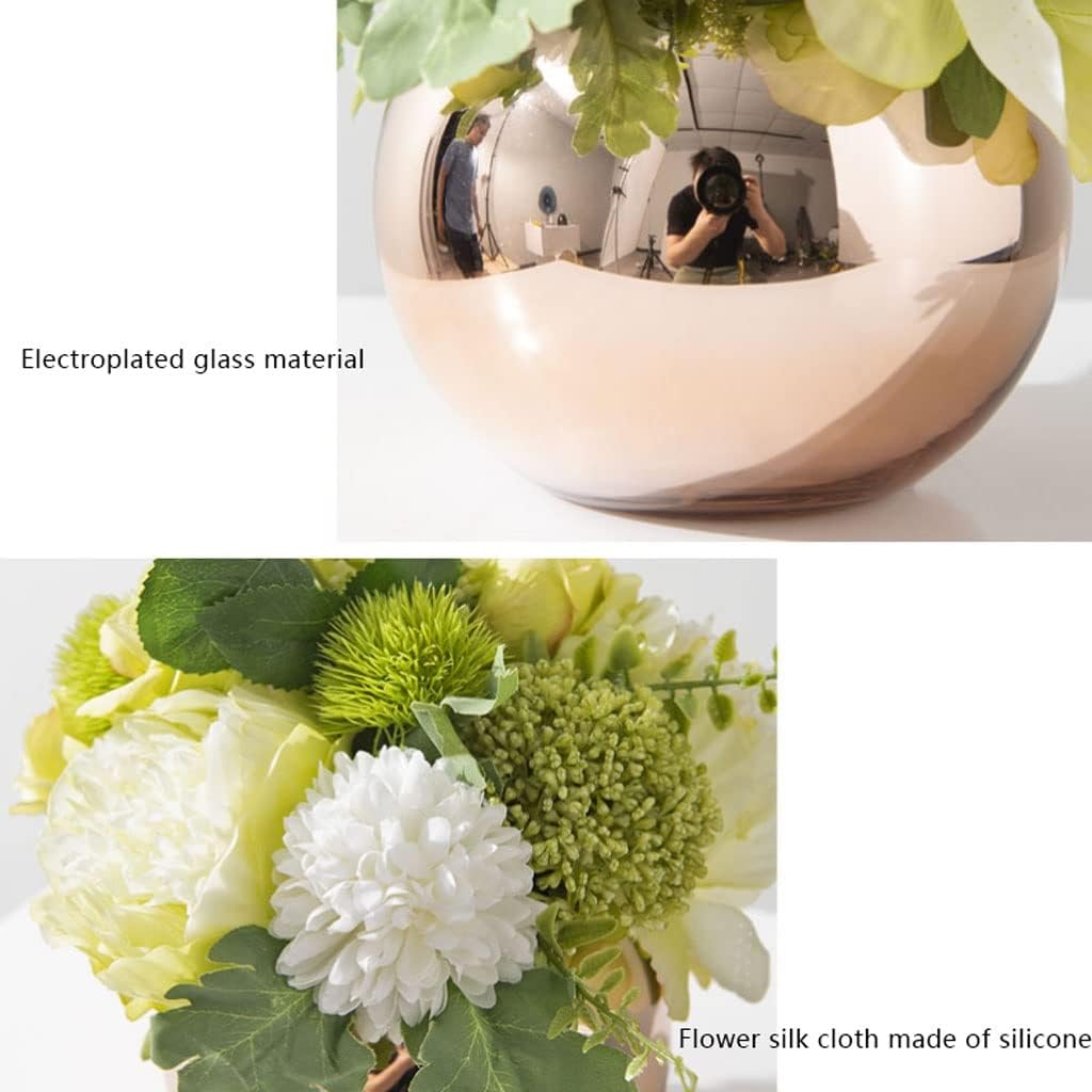 Lifelike Artificial Flowers with Silk and Glass