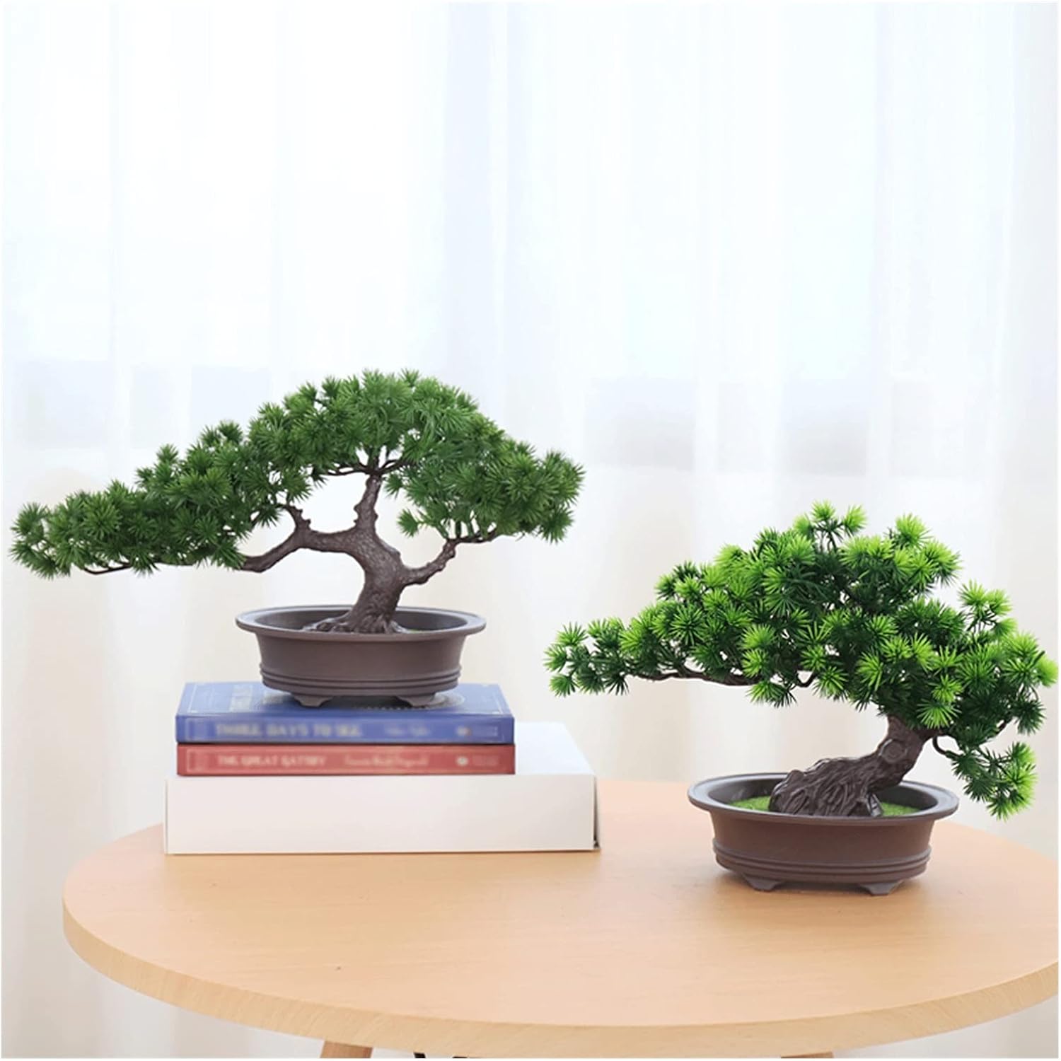Artificial Bonsai Pine Tree 7 Inch Faux Potted Plant