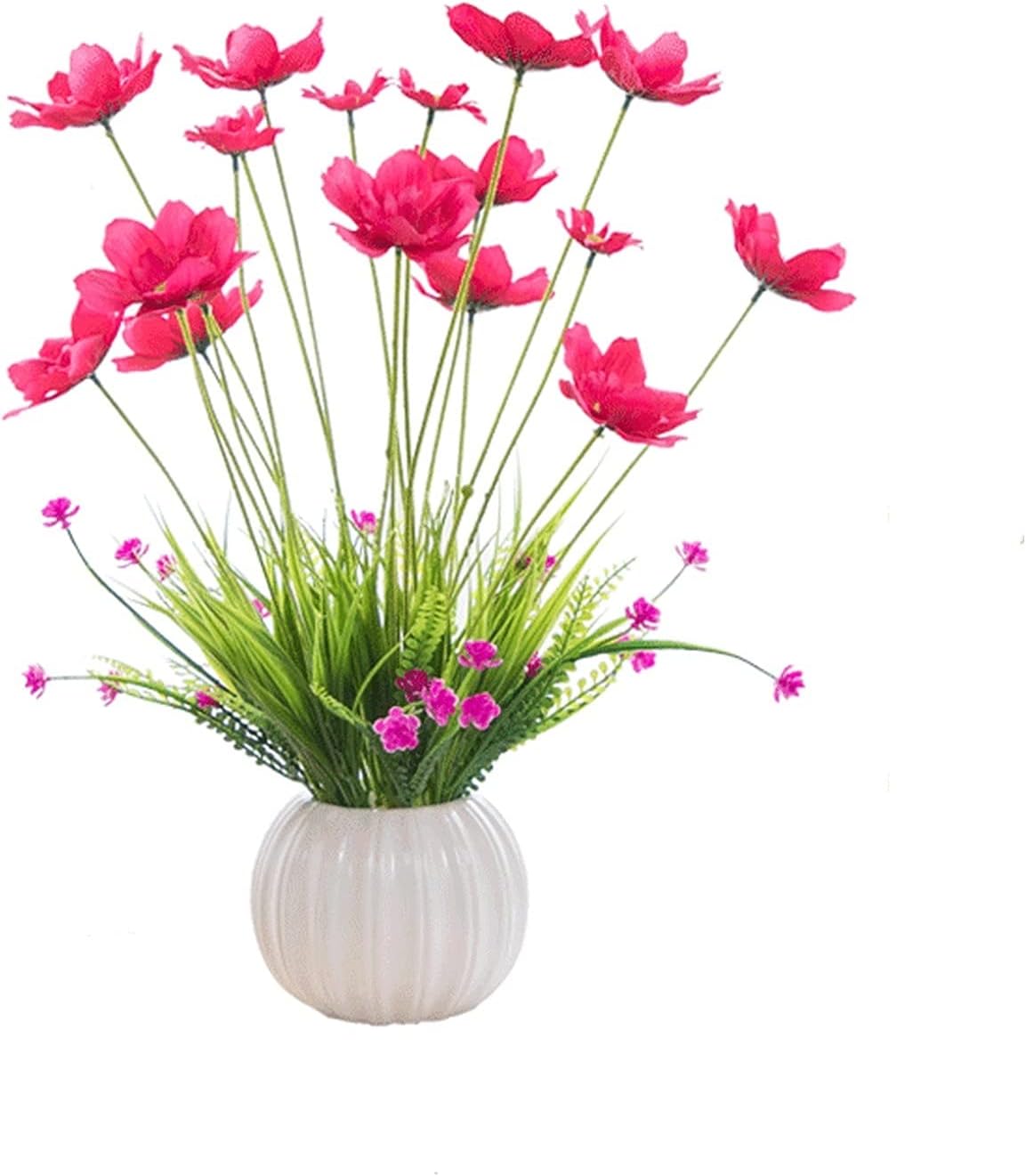 Artificial Hydrangea Bouquet with Vase for Home Decor