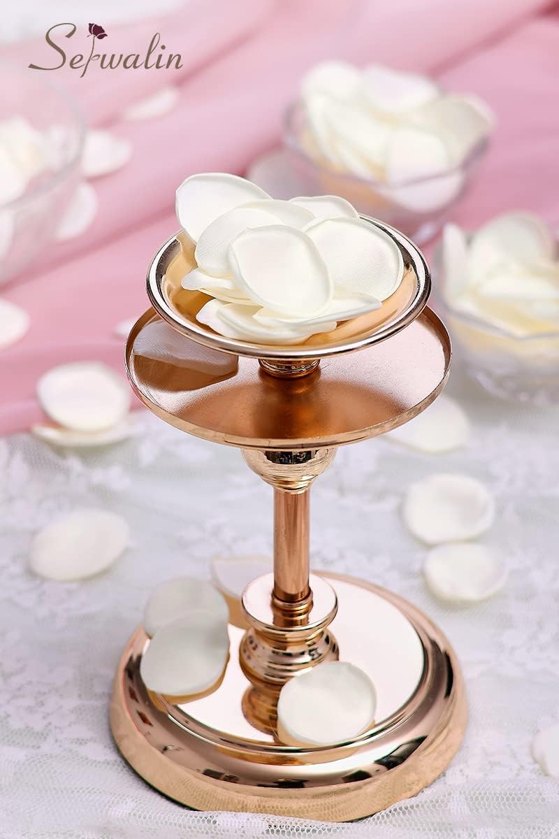 Serwalin 300PCS Ivory White Artificial Rose Petals for Weddings