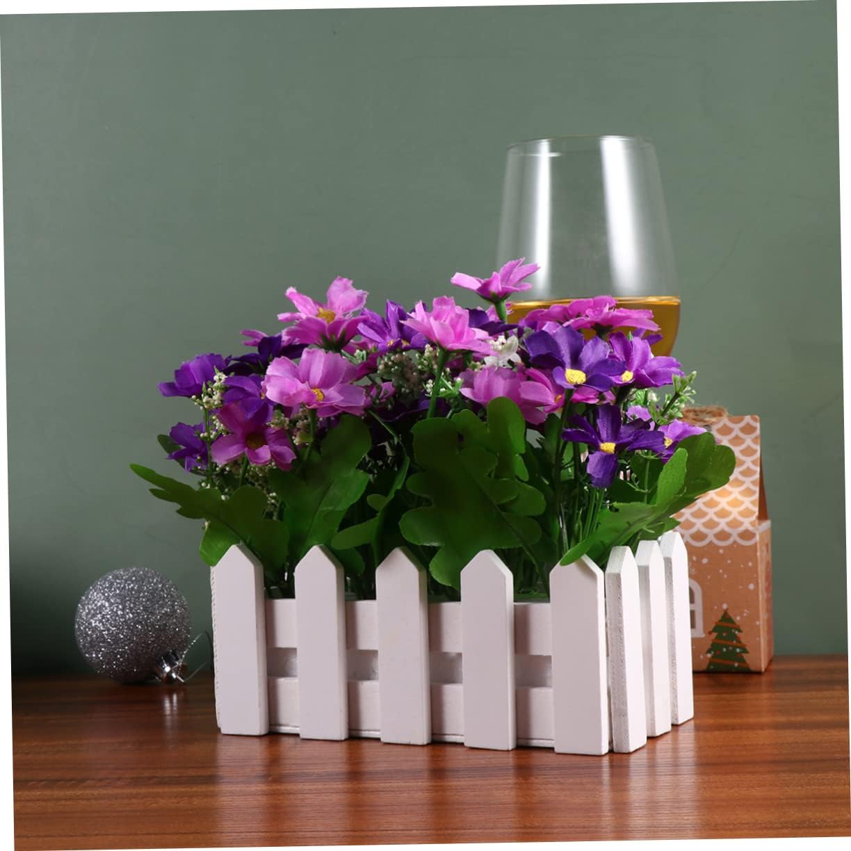 Lifelike Artificial Daisy Flower Vase Purple 16X85CM