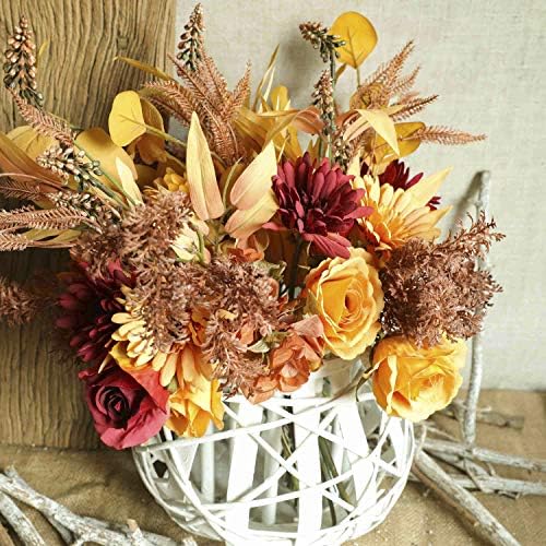 2pcs Boho Style Artificial Flower Bouquets 17 Inch
