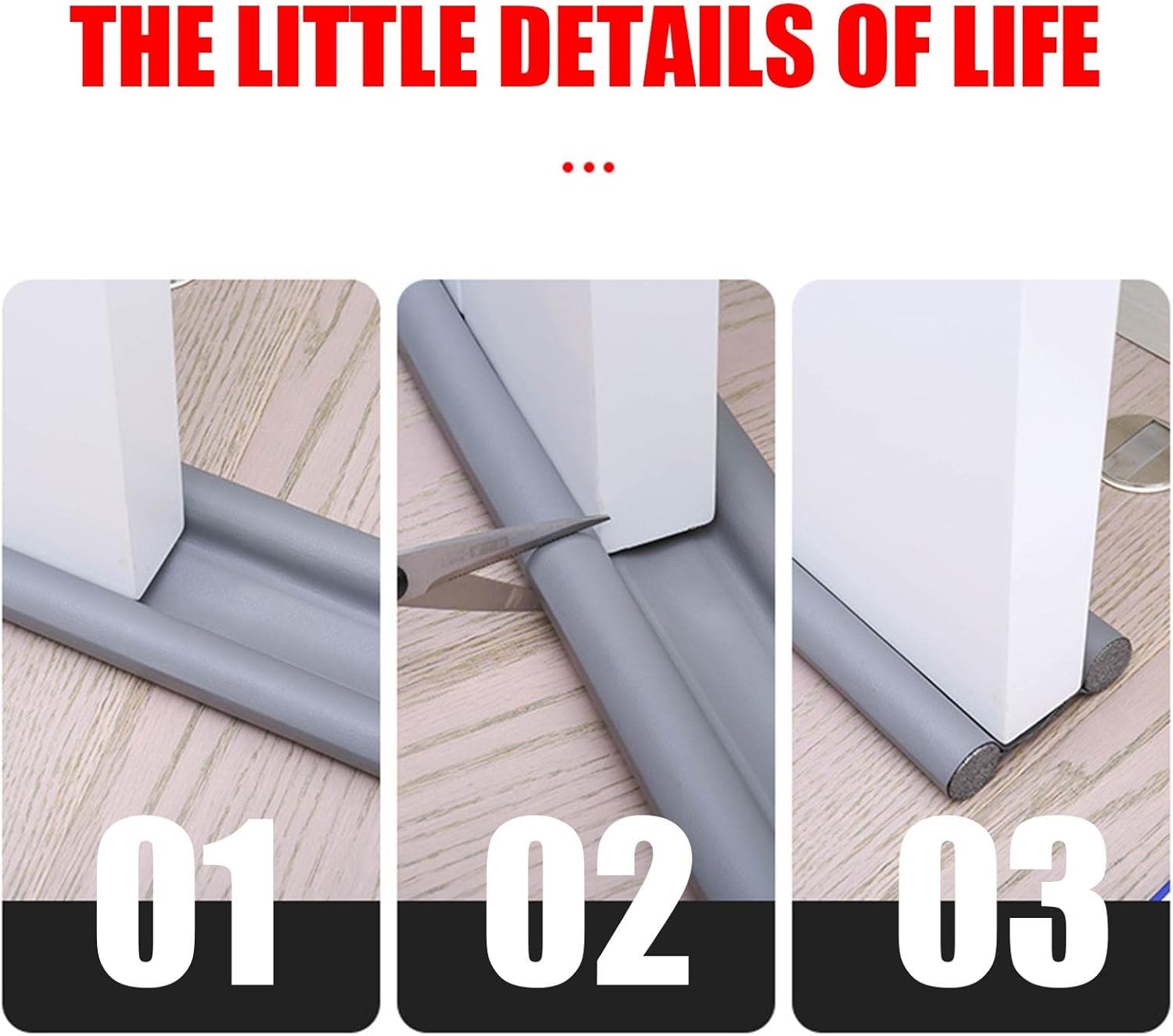 Under Door Draft Stopper with Adjustable Foam