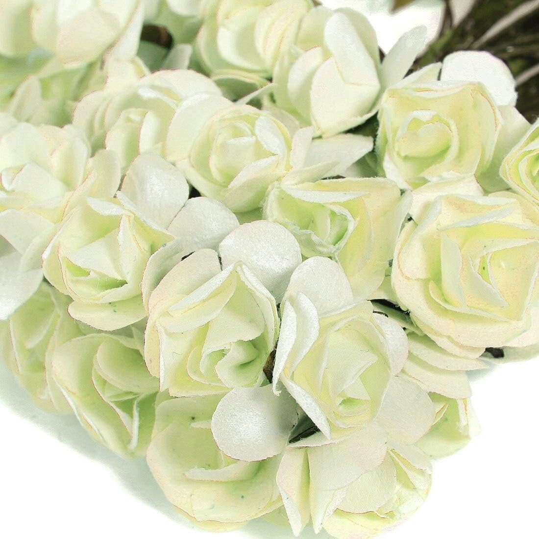 Artificial Paper Rose Flower Wedding Decor Ivory