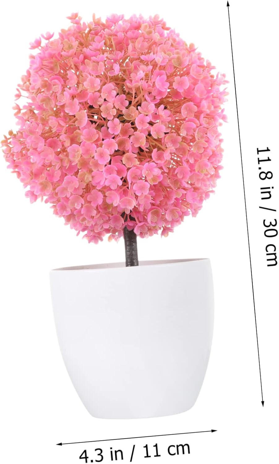 2Pcs Artificial Topiary Ball Plant Decor for Home Office