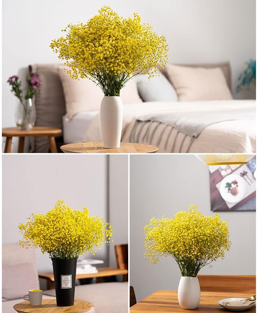 Gypsophila Artificial Flowers with Vase Set