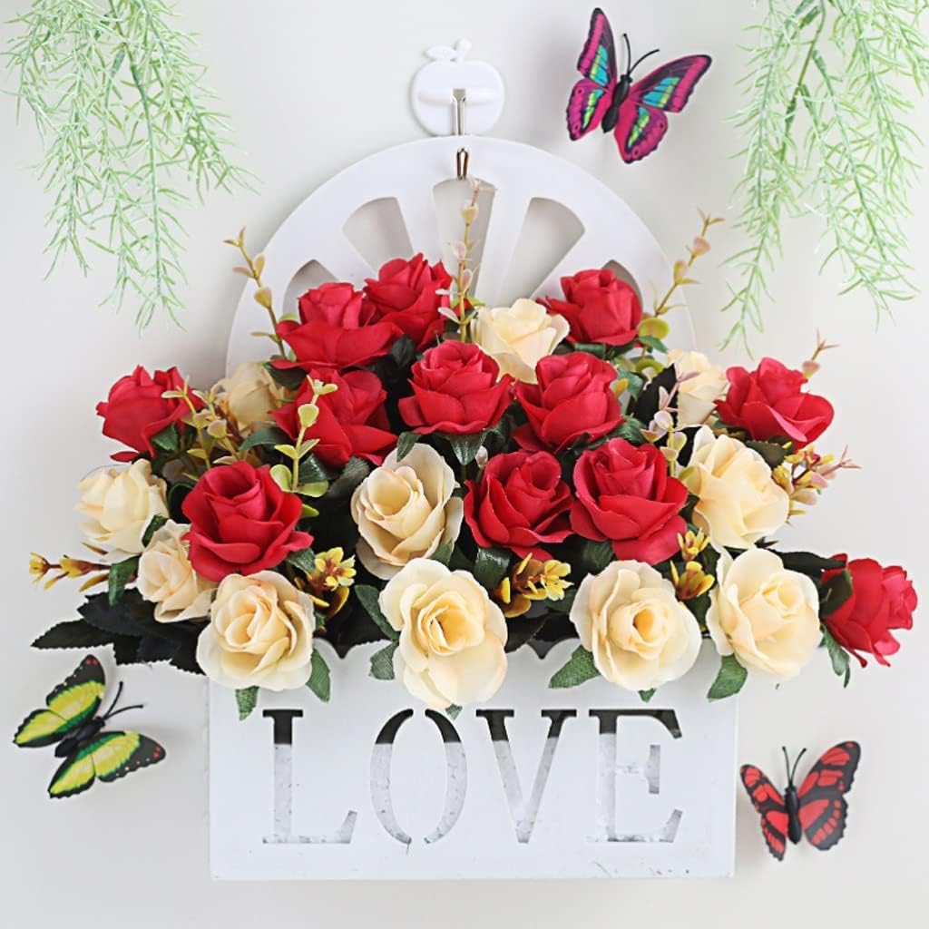 Artificial Flowers Wall Hanging for Living Room Decor