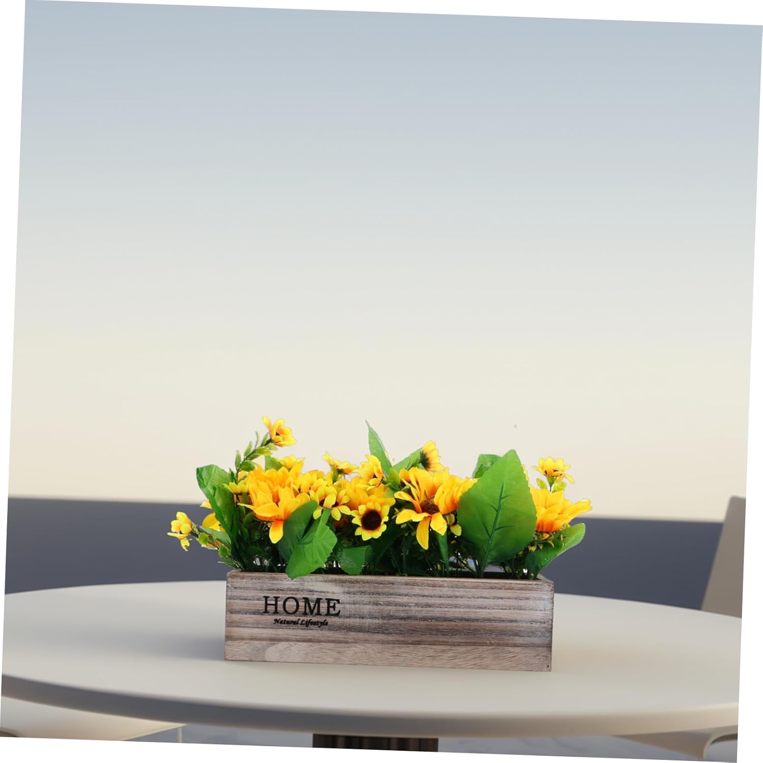 Artificial Sunflower Potted Plant for Shelf Decor