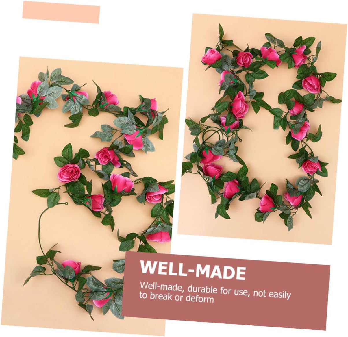 2pcs Artificial Rose Hanging Decor for Valentines Day