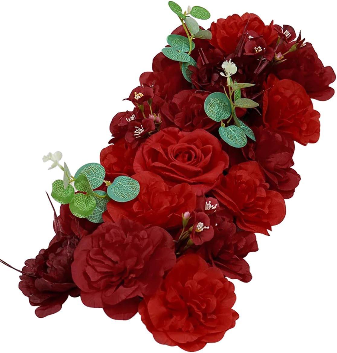 Silk Rose Arch Centerpiece - Wine Red 2086x944 Inch