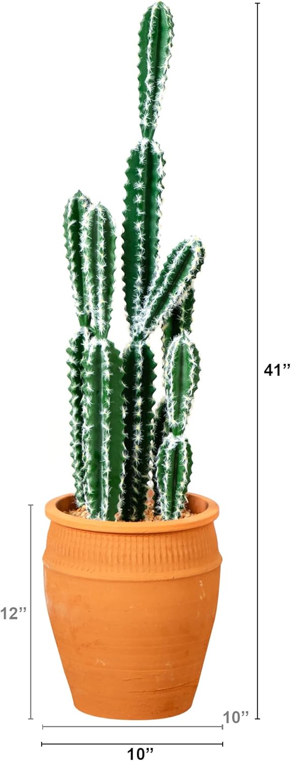 Nearly Natural 41in Artificial Cactus in Terracotta Planter