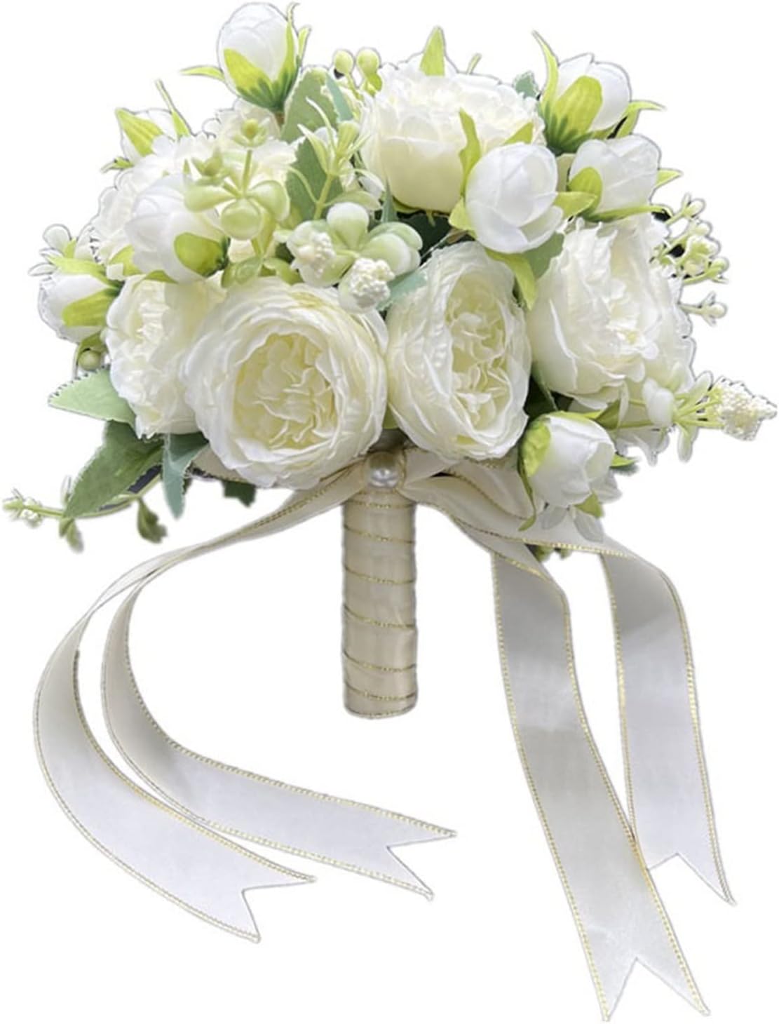 Exquisite Artificial Flowers with Pots Bridal Bouquet Decor