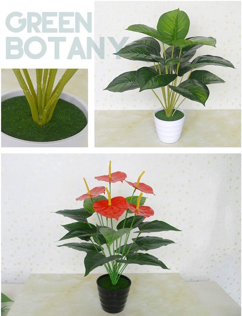 Vivid Artificial Green Plant with Decorative Pot for Home