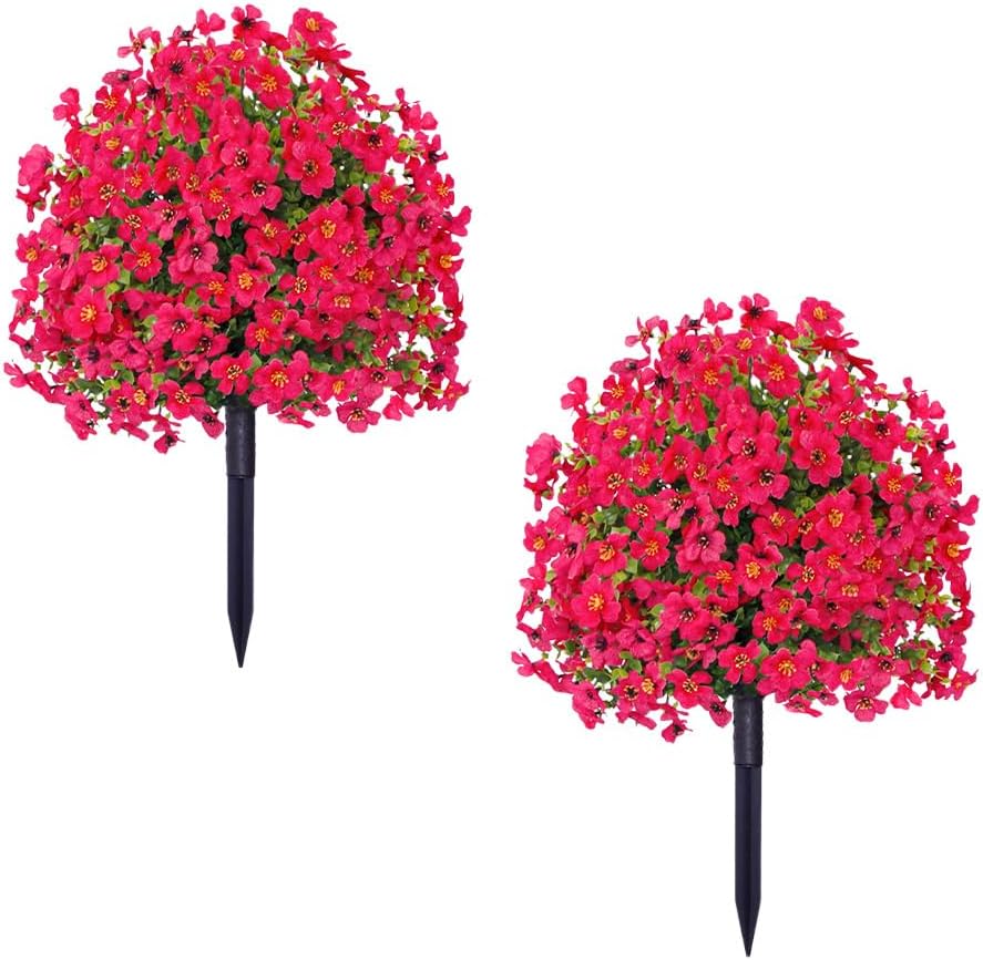 Curtainboro Artificial Violet Topiary Ball Trees
