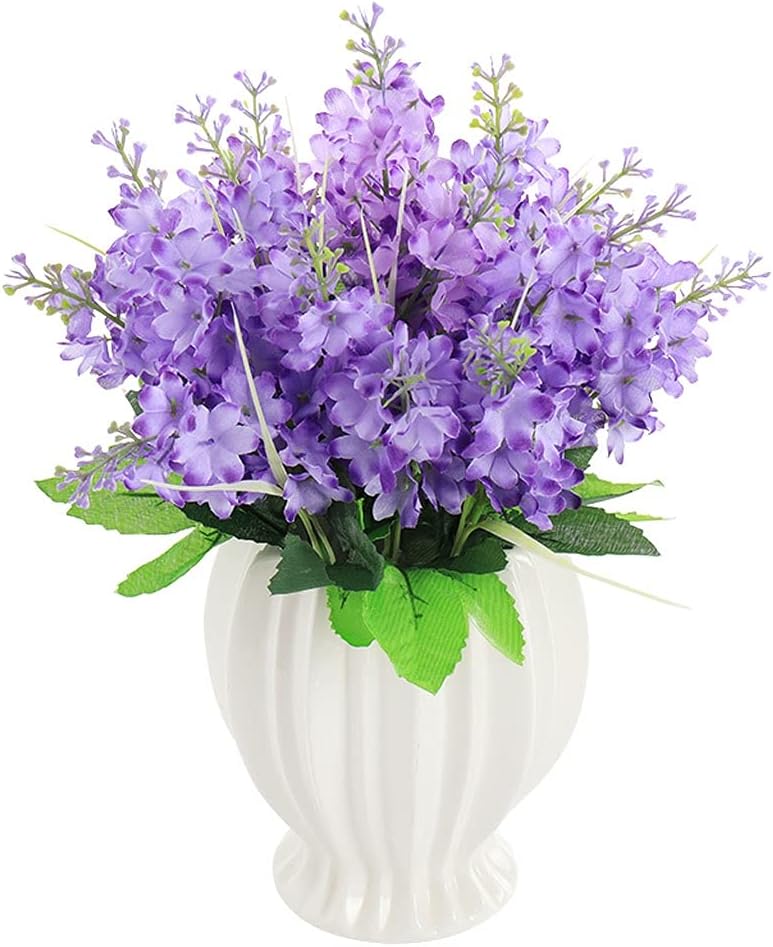 Artificial Hydrangea Bouquet Small Potted Plastic Indoor Decor