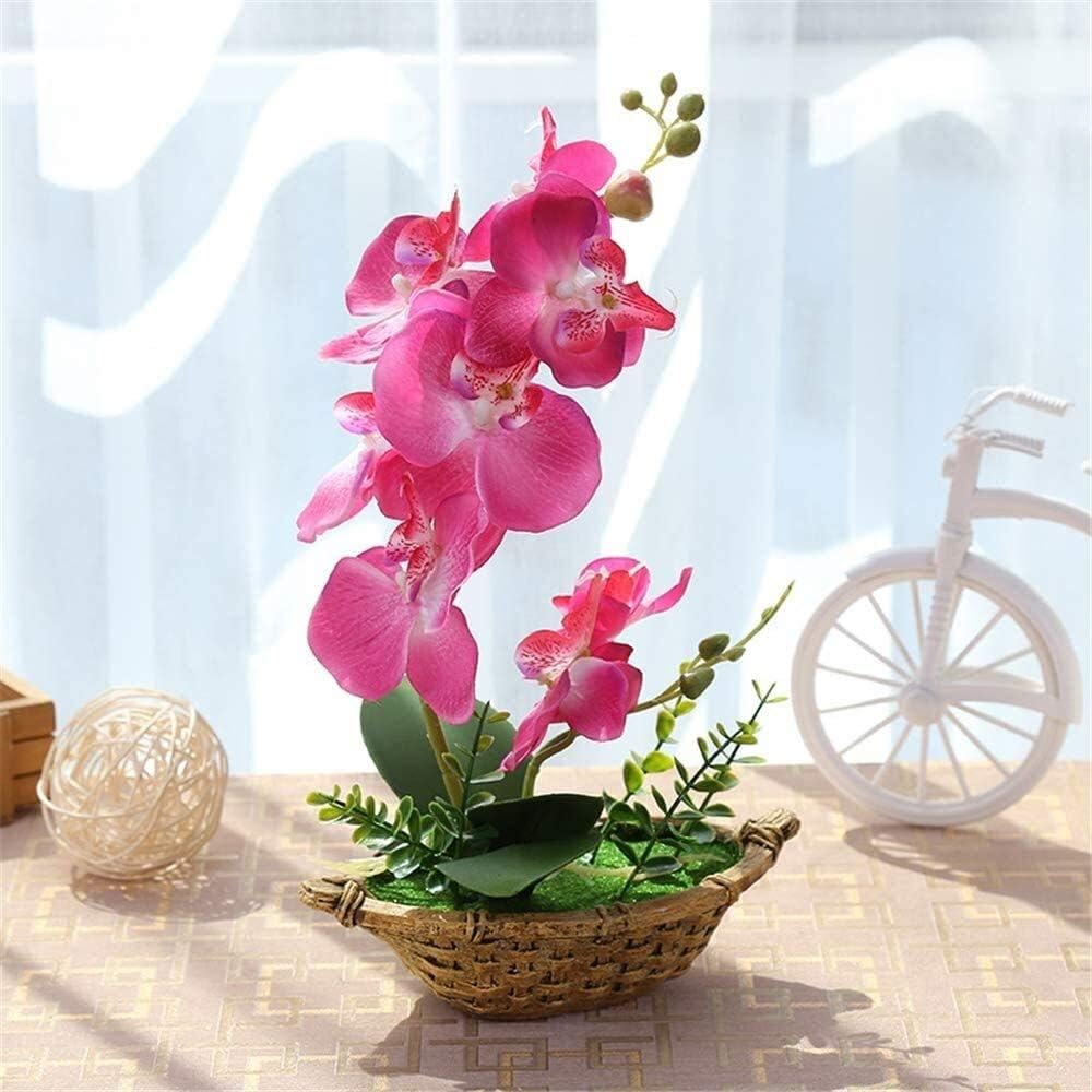 Artificial Flowers Flocked Bundle for Home Wedding Decor