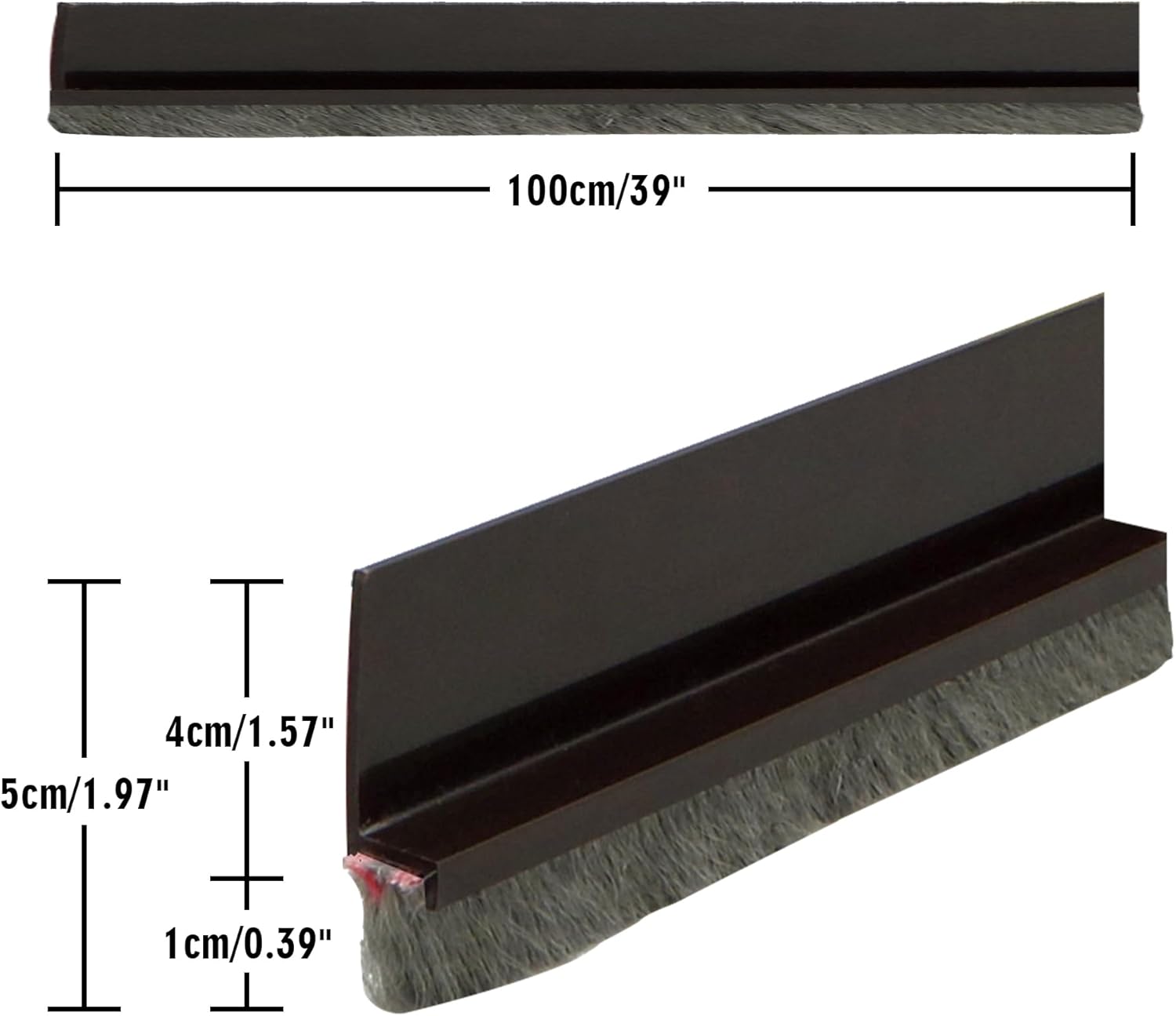 Door Draft Stopper with Brush - 39 Winter Cold Seal