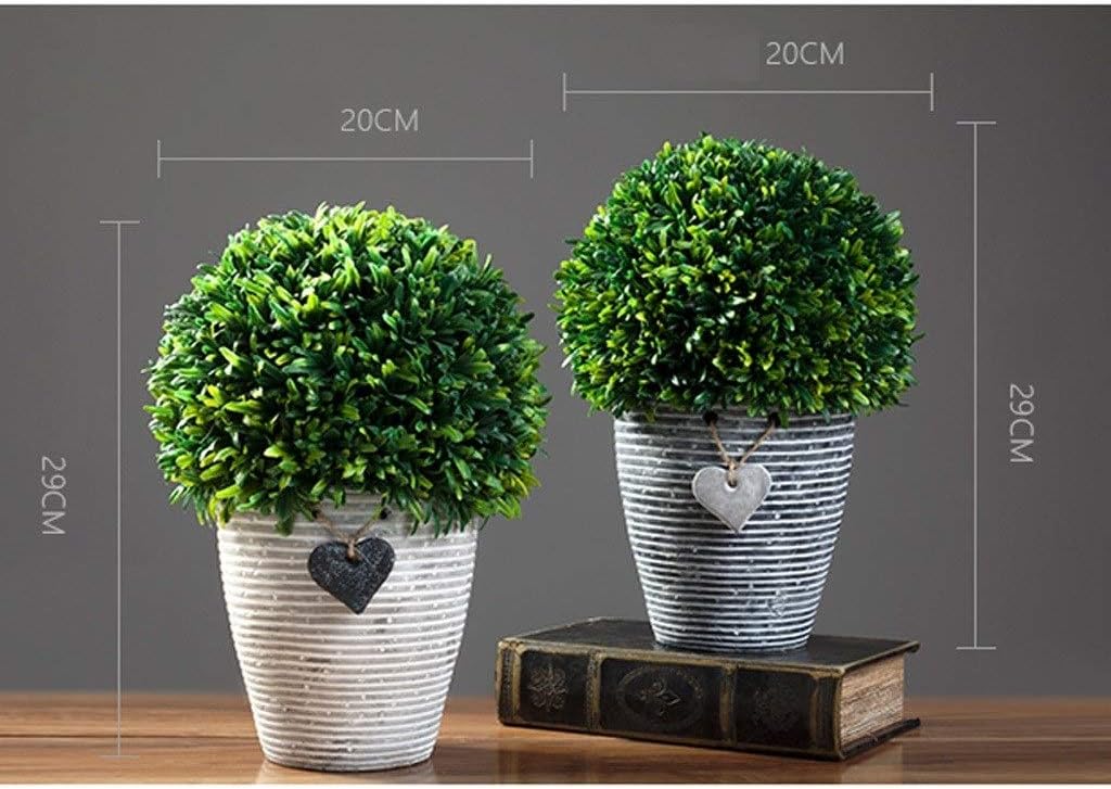 Realistic Artificial Potted Plants with Cement Pot