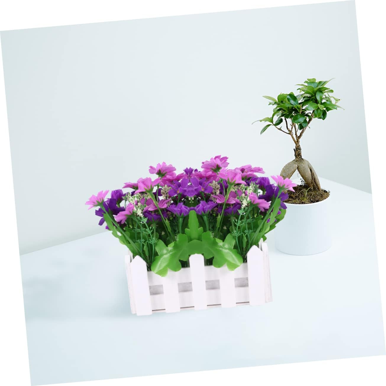 Lifelike Artificial Daisy Flower Vase Purple 16X85CM