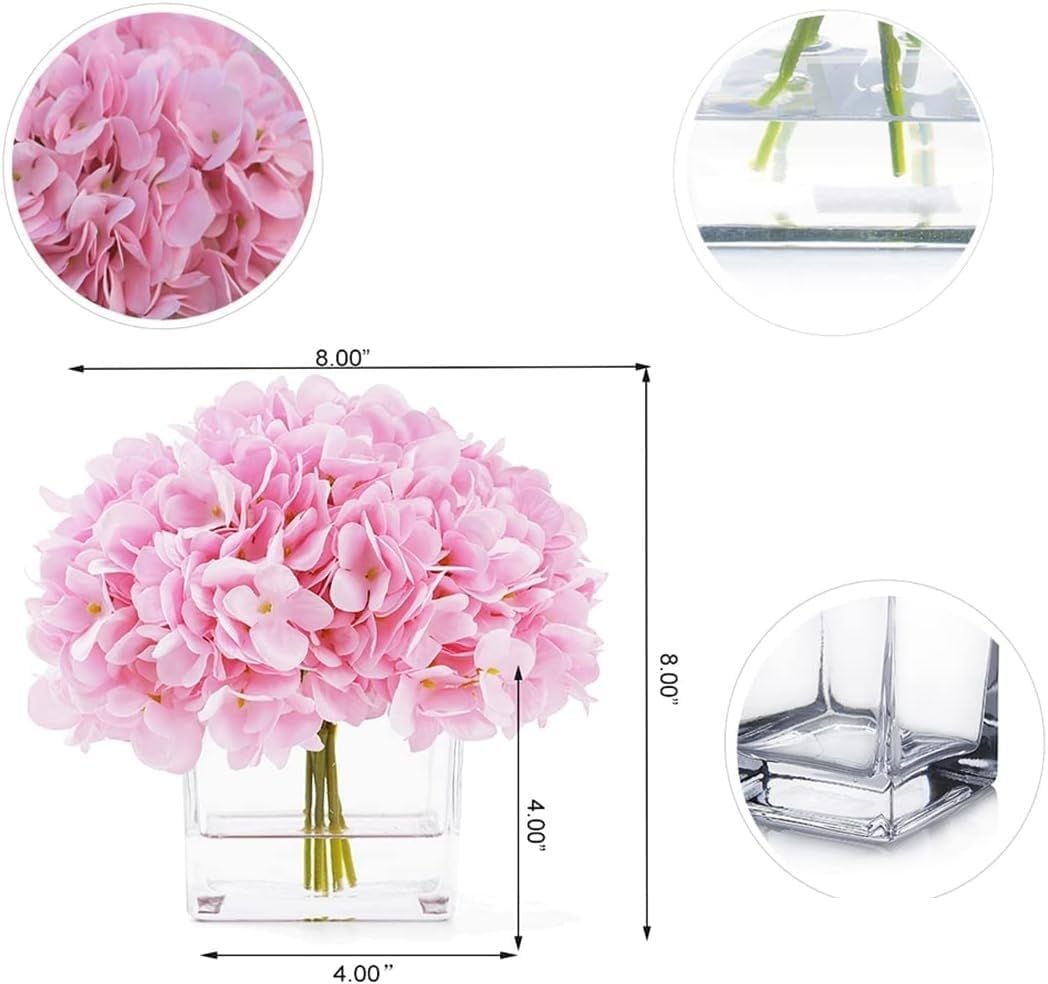 Exotic Dried Flower Bouquet Quiet Hydrangea Artificial Flowers Vase Arrangement
