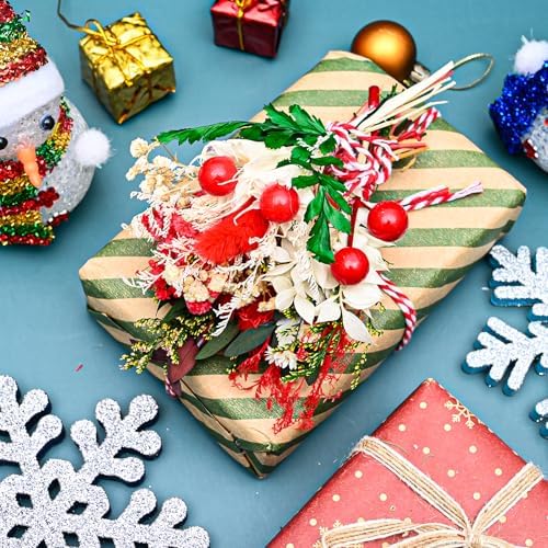 VAIPI 10 Pack Christmas Decor Mini Dried Flower Bouquets