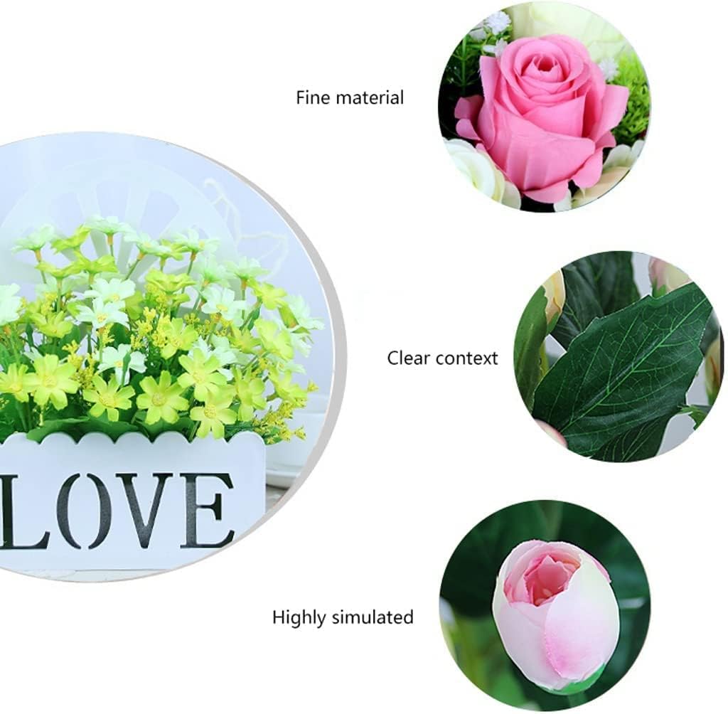 Artificial Flowers Wall Hanging for Living Room Decor