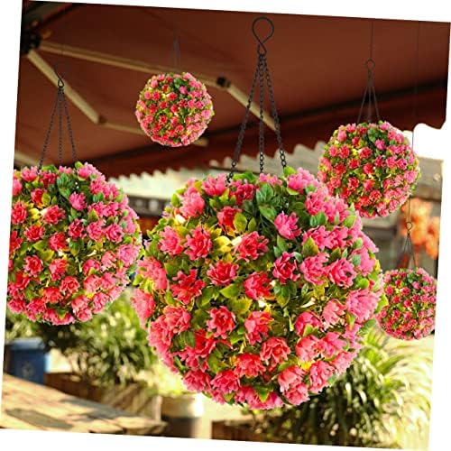 Solar Lighted Topiary Flower Ball for Outdoor Decor