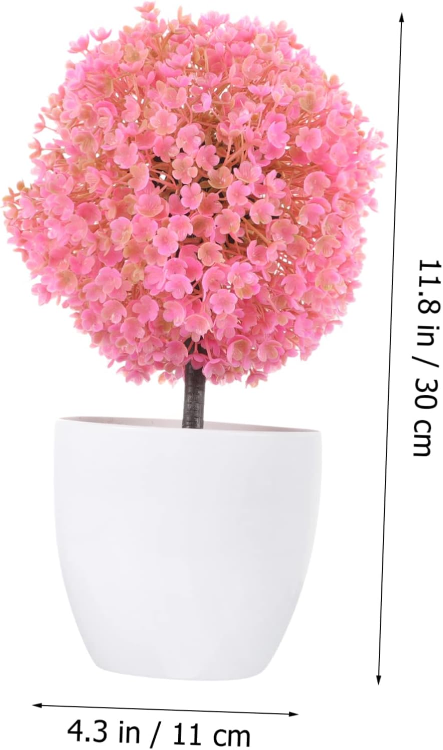 2Pcs Artificial Cherry Blossom Bonsai for Home Office Decor