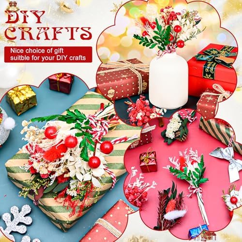 VAIPI 10 Pack Christmas Decor Mini Dried Flower Bouquets
