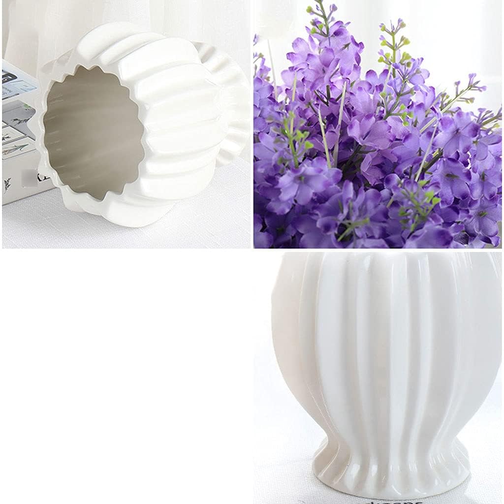 Artificial Hydrangea Flower Bouquet with Ceramic Vase