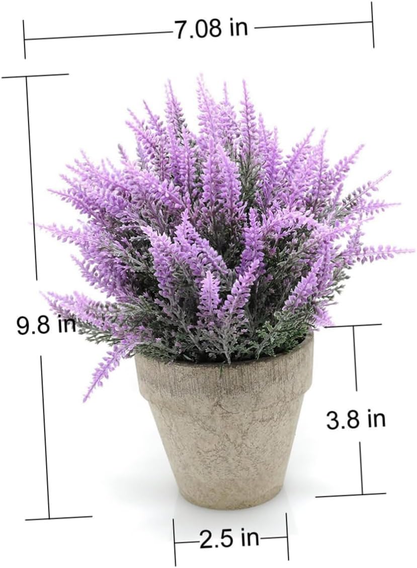 Unomor Artificial Lavender Plant in Pot